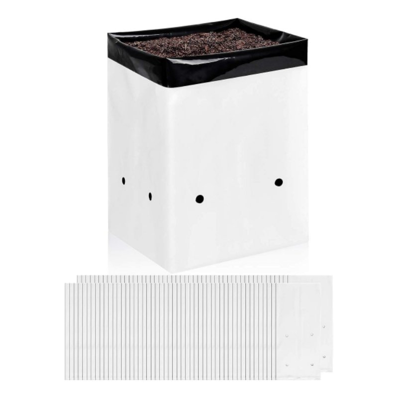 5 Gallon Anti-UV plastic nursery bag black open top poly grow bag for greenhouse planting