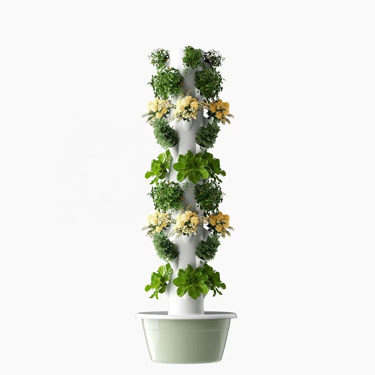 hydroponic tower growing system with Led Light for Leafy Vegetable hydroponics tower vertical agriculture hydroponics