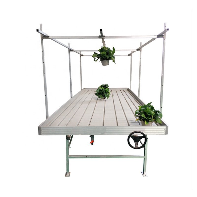 4x8ft hydroponic rolling benches ebb flow grow table flood tables with vertical poles