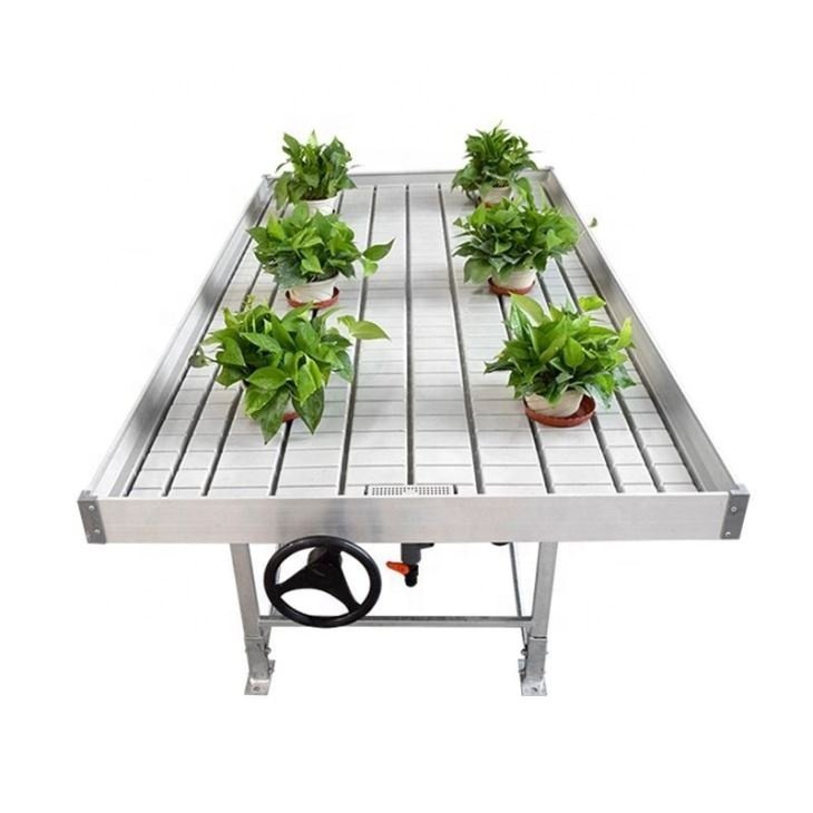 4x8ft hydroponic rolling benches ebb flow grow table flood tables with vertical poles