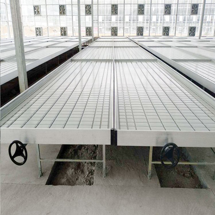 4x8ft hydroponic rolling benches ebb flow grow table flood tables with vertical poles