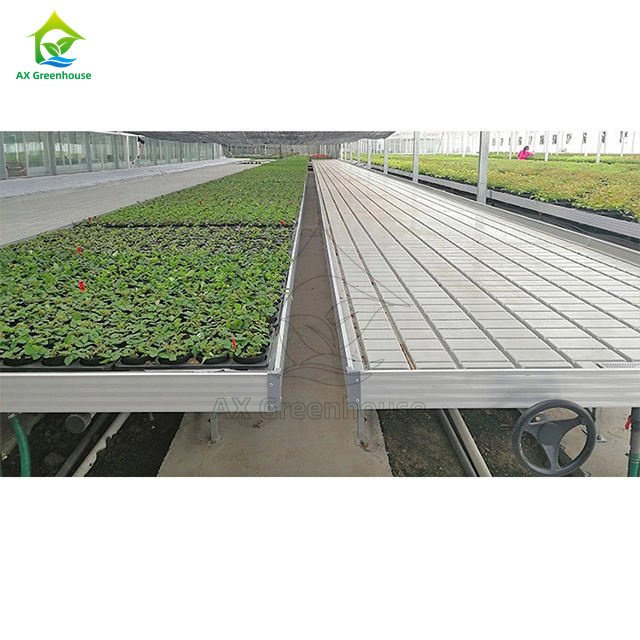Hydroponic Systems Expanded Metal Mesh Greenhouse Rolling Bench/Table