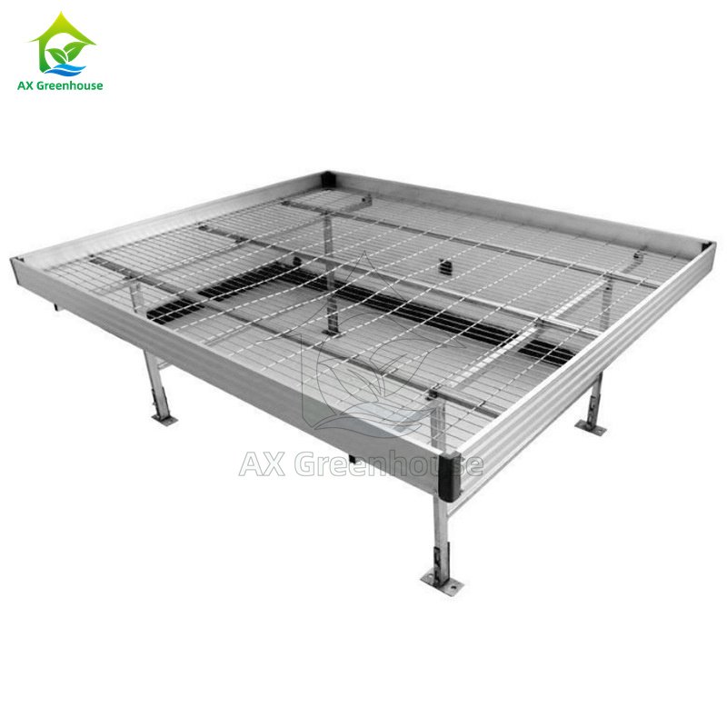 Hydroponic Systems Expanded Metal Mesh Greenhouse Rolling Bench/Table