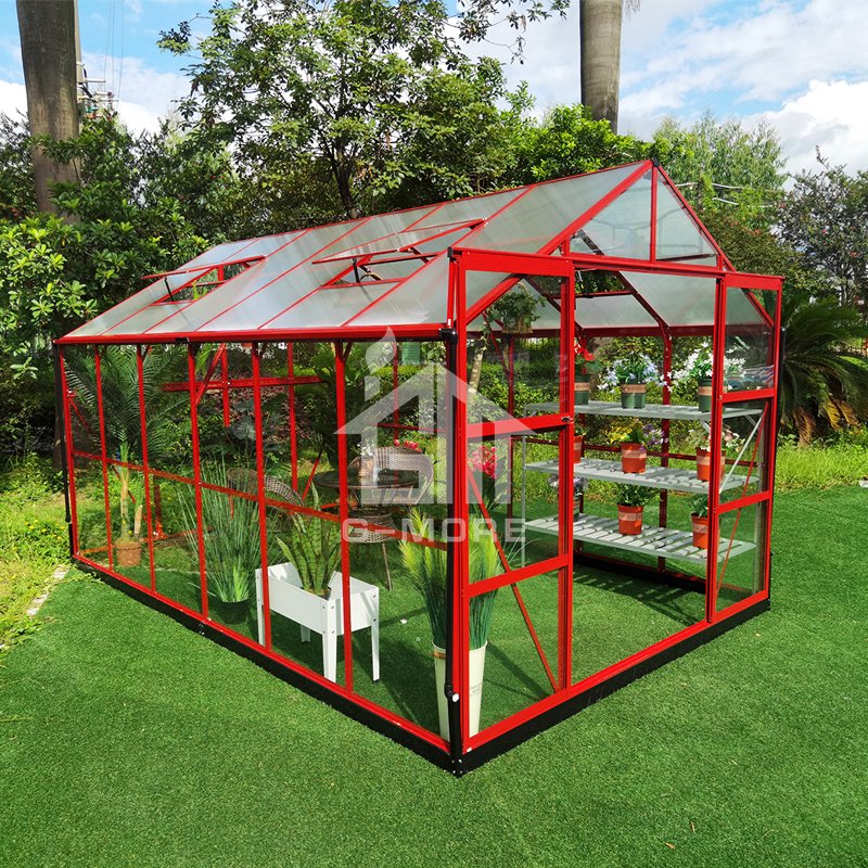 G-MORE ELEGANT DIY GARDEN BUILDING PRO SERIES GP936-R ALL PC PANEL GREENHOUSE FOR OUTDOOR greenhouse used for sale