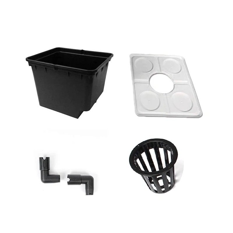 Dutch Bucket agricultural greenhouses 11L Bato Bucket 1/2/4 Holes Dutch Barrel with Net Pot PP Material