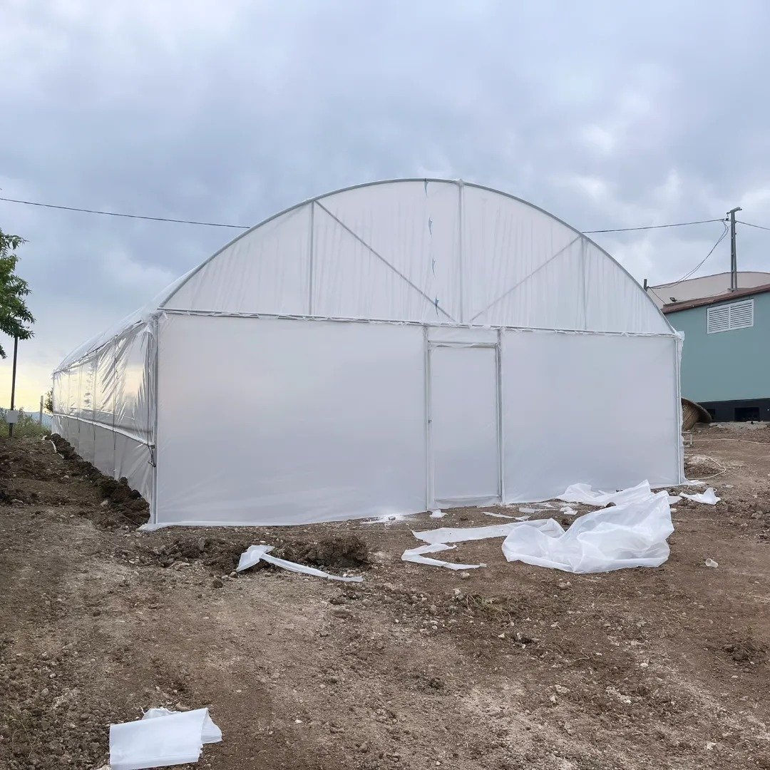 large tunnel strawberry industrial mushroom farm grow vegetable prefab single-span agricultural greenhouse frame for sale