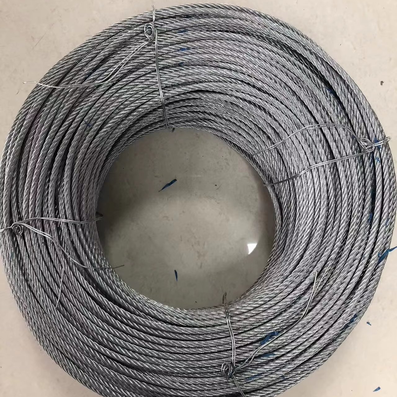 Hot sale high strength agricultural greenhouse structure 7*7 6*12 6*19 cable wire 4mm 6mm hanging galvanized steel wire