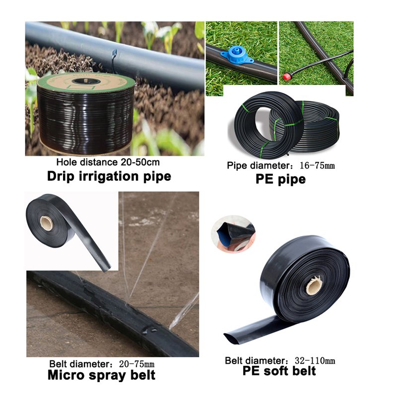 Flat Emitters Water Saving Greenhouse System Drip Irrigation Pipe Agriculture Drip Line Belt 16Mm Flat Dripper Drip Tape
