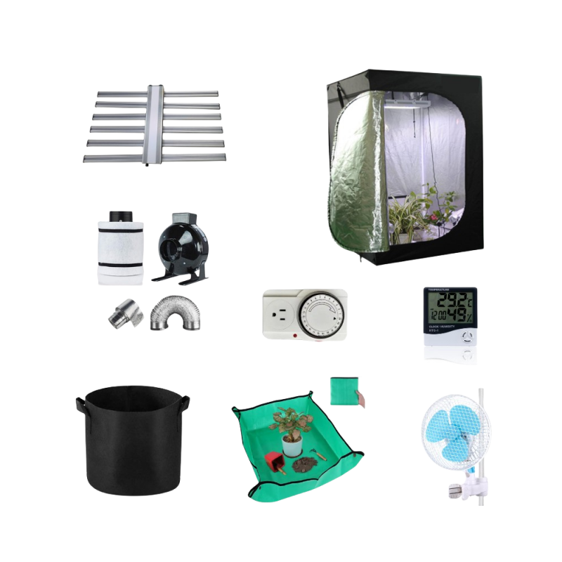 Greenhouse complete kits grow box indoor 600D hydroponics 120*120*200cm grow box kit