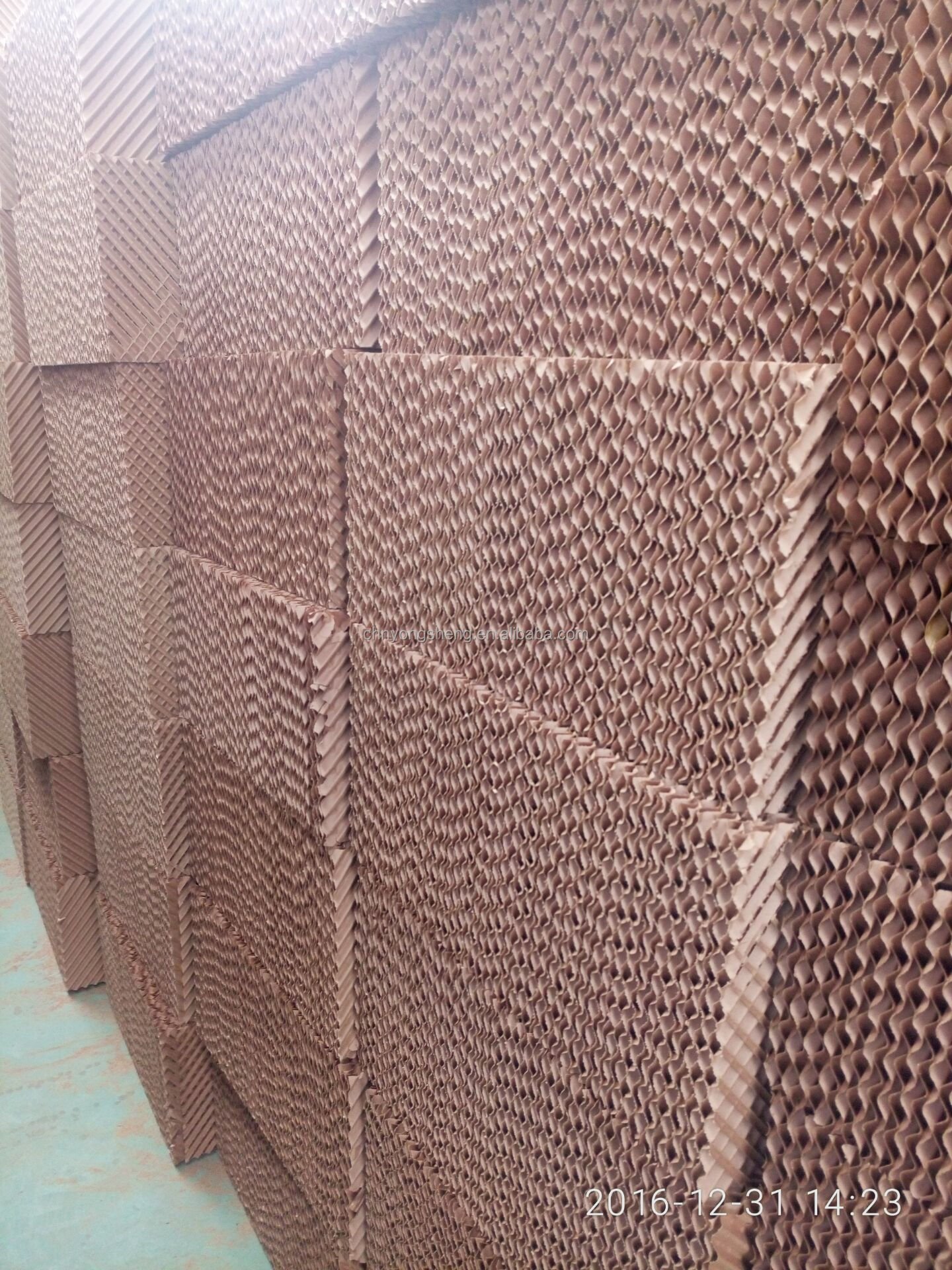 qingzhou Yongsheng series China Manufacturer Corrugated Cellulose Evaporative Cooling Pad For Poultry Farming/Chicken house