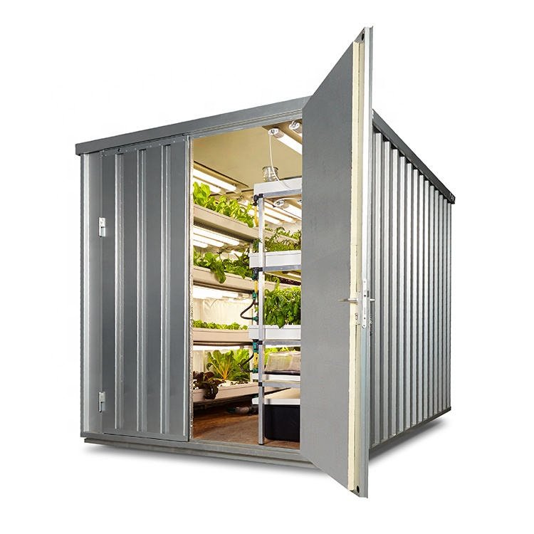 Smart Farm Grow Hydroponic Vertical Farming System 40ft Shipping Container Farm Greenhouse
