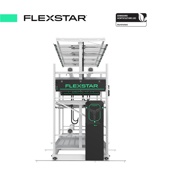 Flexstar Smart Grow Shelves/Racks/Rolling Benches with Lifting and Ventilation Functions for Indoor Vertical Farming