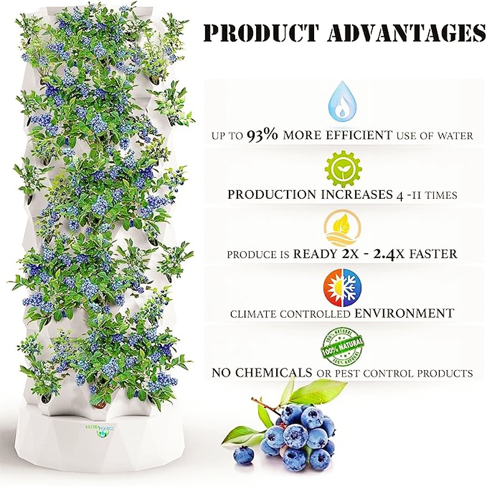 Small Size Vertical Hydroponic Tower Garden Aeroponic Growing System for Plant Usage Made of PP Agricultural Greenhouse