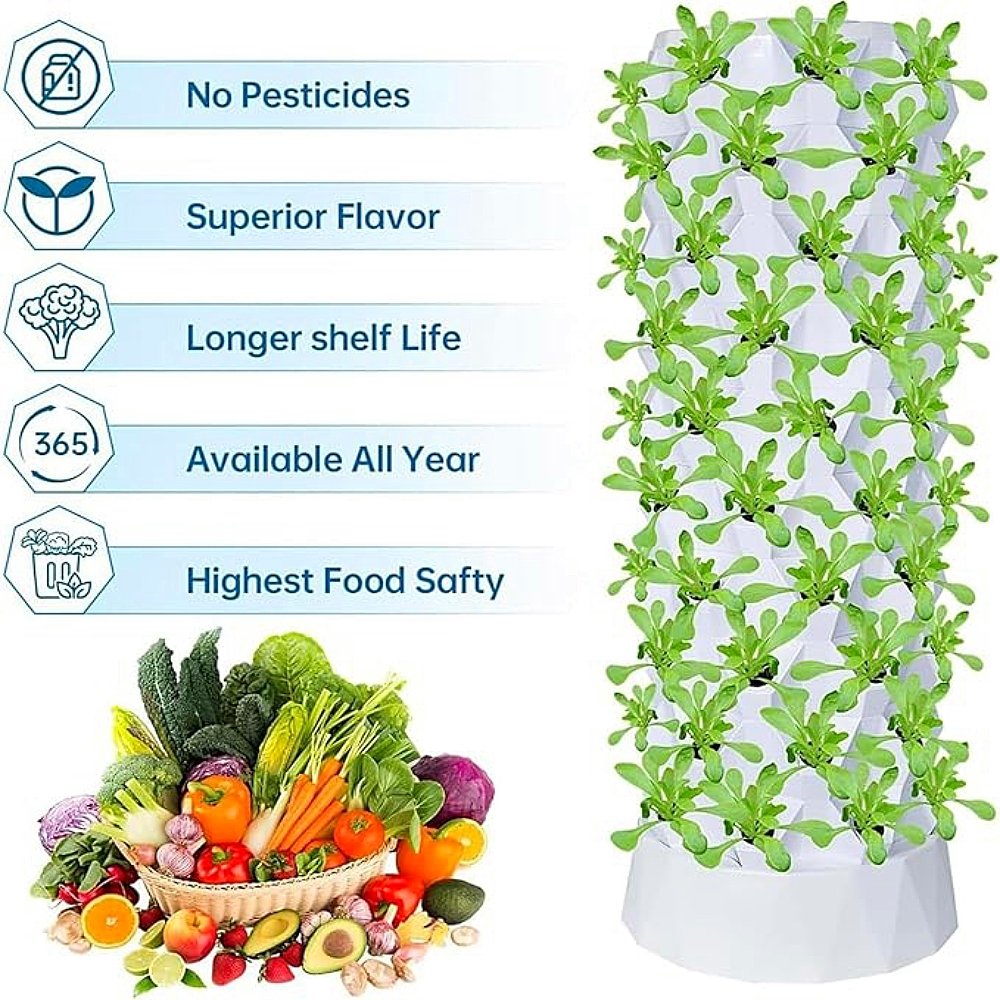 Small Size Vertical Hydroponic Tower Garden Aeroponic Growing System for Plant Usage Made of PP Agricultural Greenhouse