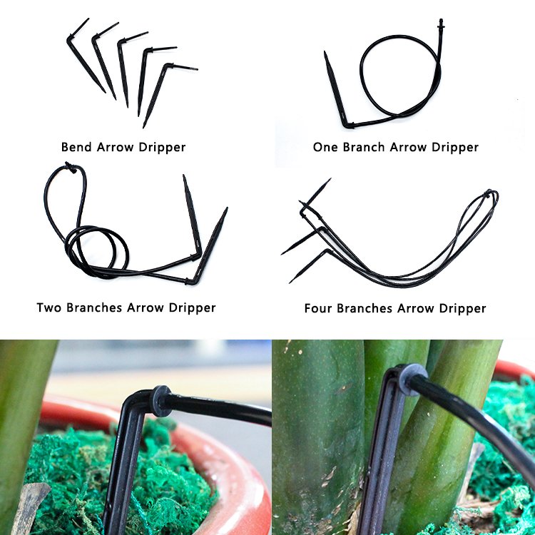 1/2/4 Way Bend Arrow Dripper Agriculture Greenhouse Sprinkler