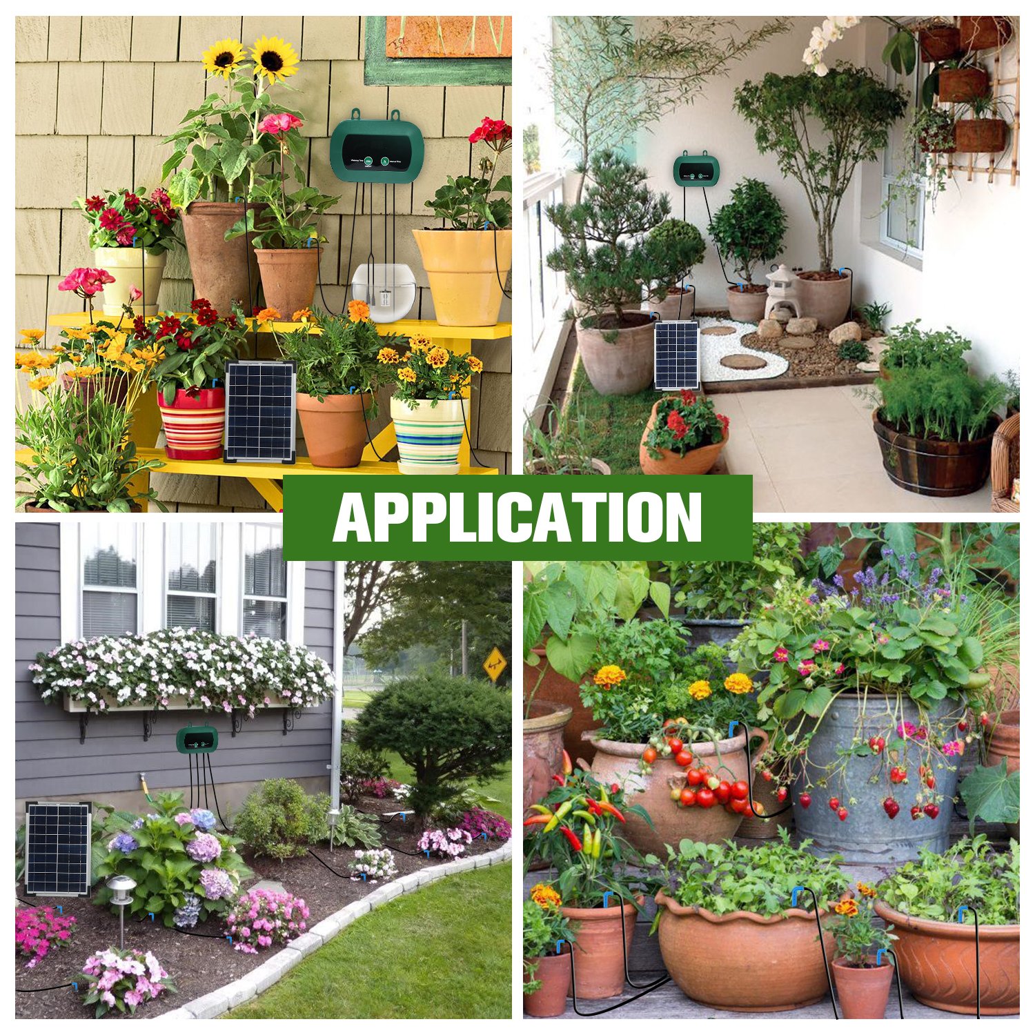 Garden Greenhouse Watering Globes Kit Micro Drip Pumps Solar Hydroponics Equipment Automatic Drip Watering Irrigation System