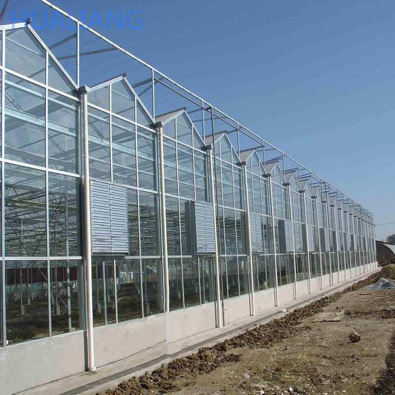 Low Price Commercial intelligent Glass Greenhouse With Hydroponic Systems Greenhouse Factory