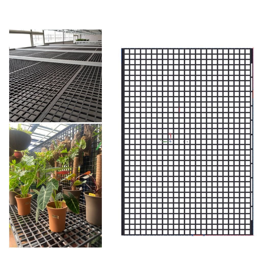 rolling nursery bench for agricultural greenhouses