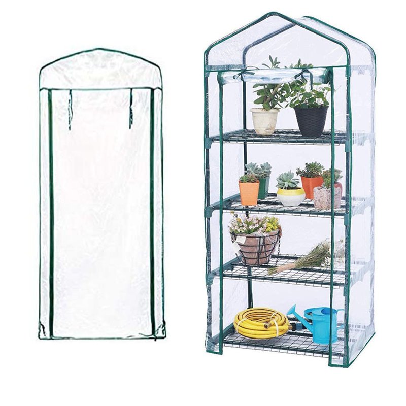 Four-shelf Portable PVC Transparent Cover Agriculture Garden Waterproof Indoor Outdoor Plant Greenhouse Cover
