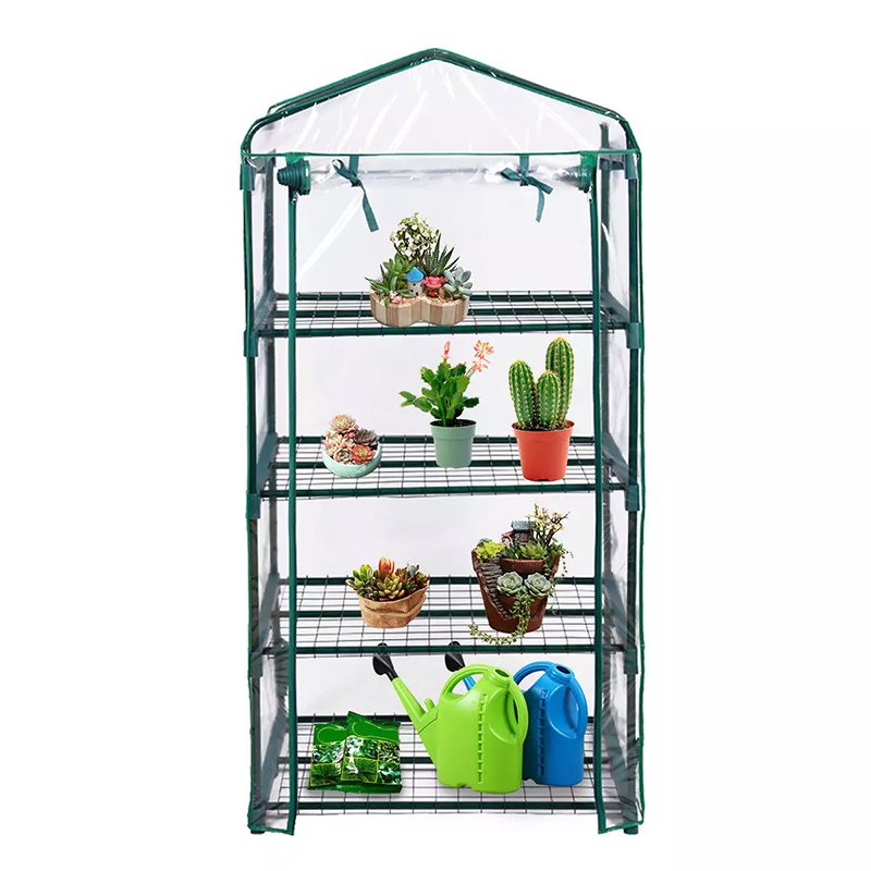 Four-shelf Portable PVC Transparent Cover Agriculture Garden Waterproof Indoor Outdoor Plant Greenhouse Cover