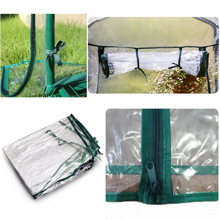 Four-shelf Portable PVC Transparent Cover Agriculture Garden Waterproof Indoor Outdoor Plant Greenhouse Cover
