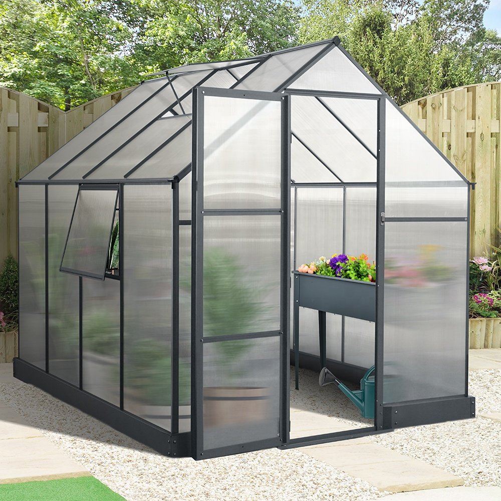 4.8m2 Direct factory selling outdoor metal frame greenhouse small green house polycarbonate greenhouse