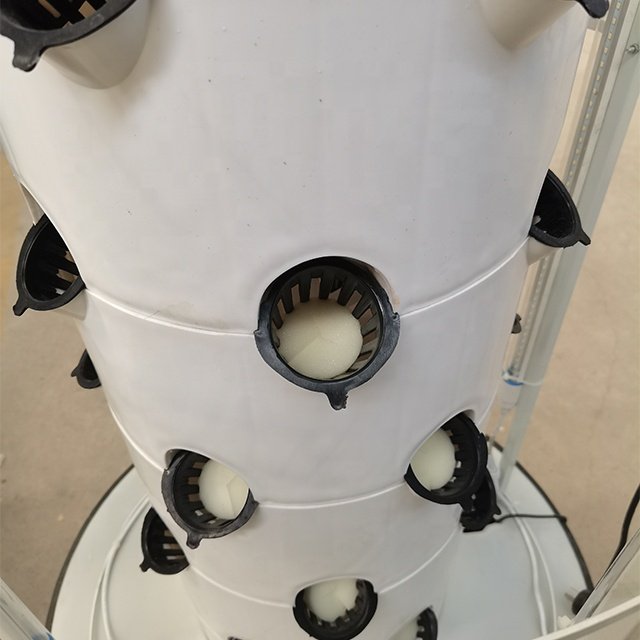 Aeroponic system hydroponic vertical garden grow tower growing vegetables herbs plastic column tower system greenhouse farming