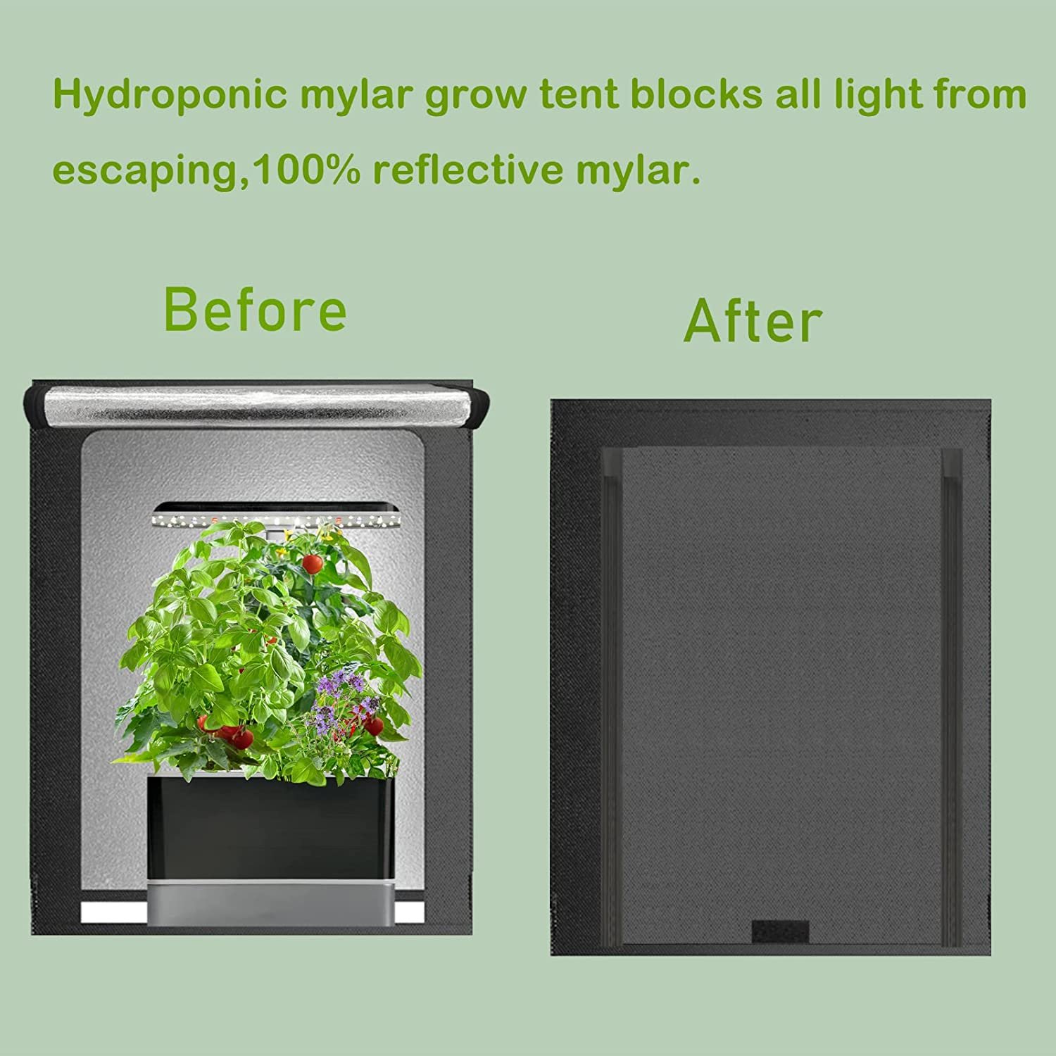Customized 18.9"x13.7"x20.8"High Hydroponic Large Durable Garden Plant Growth Greenhouse Indoor Growing Tents Complete Kit