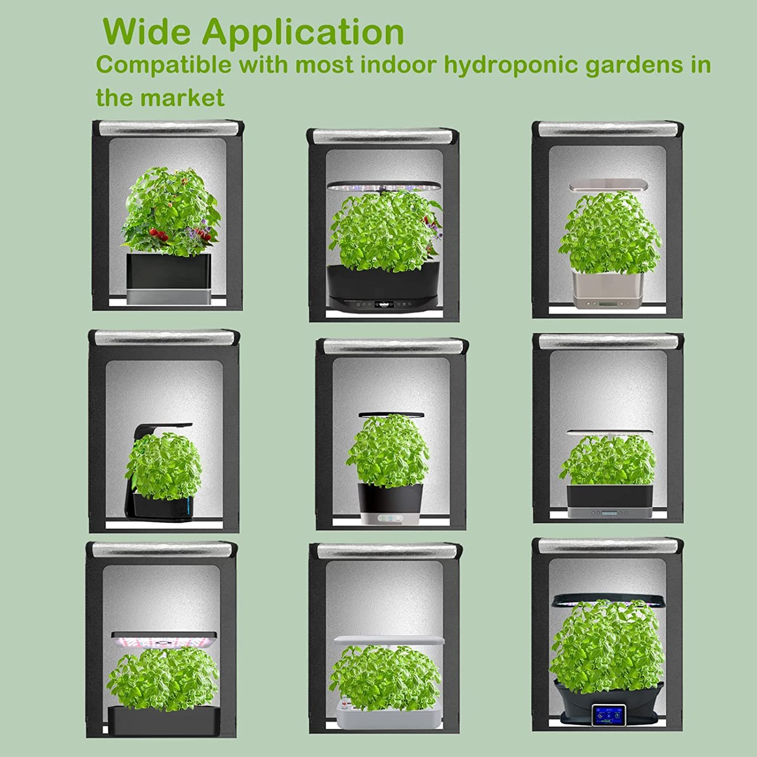 Customized 18.9"x13.7"x20.8"High Hydroponic Large Durable Garden Plant Growth Greenhouse Indoor Growing Tents Complete Kit