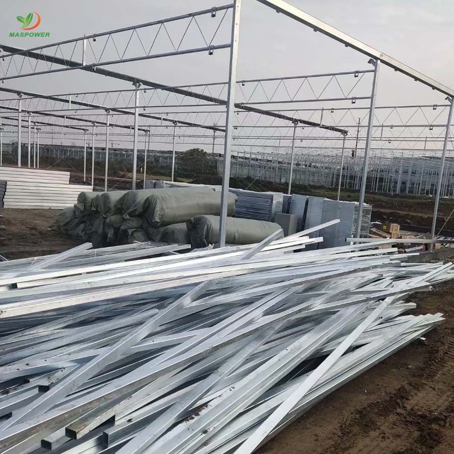 Multi-span large commercial glass greenhouse agricultural for sale ,tomato , potato ,blueberry growing