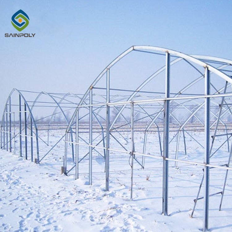 Factory Supplier Simply skeleton plastic film polytunnel green house single-span grow vegetable greenhouse for agriculture