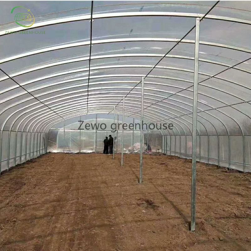 Plastic film uv resistant single greenhouse for hydroponics system