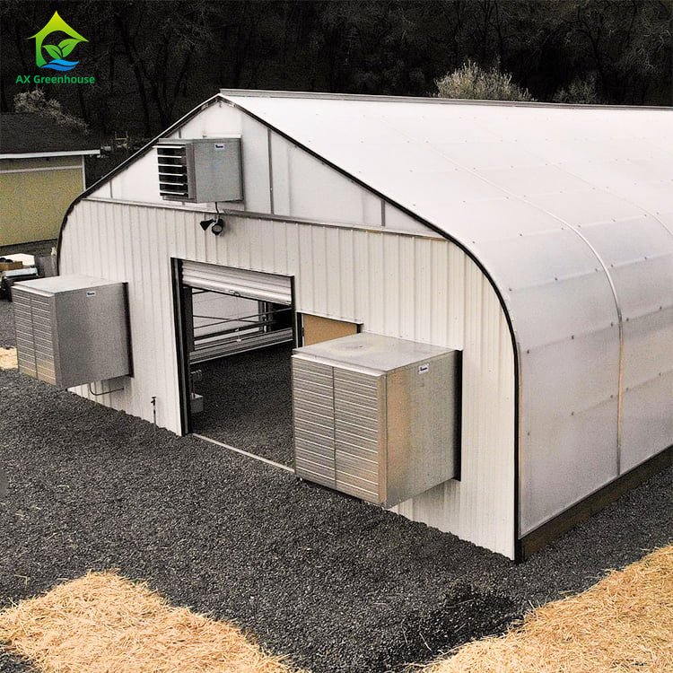 Durable 100% Light Deprivation Industrial Fully Automated Lettuce Mushroom Poly Tunnel Agricultural Greenhouse