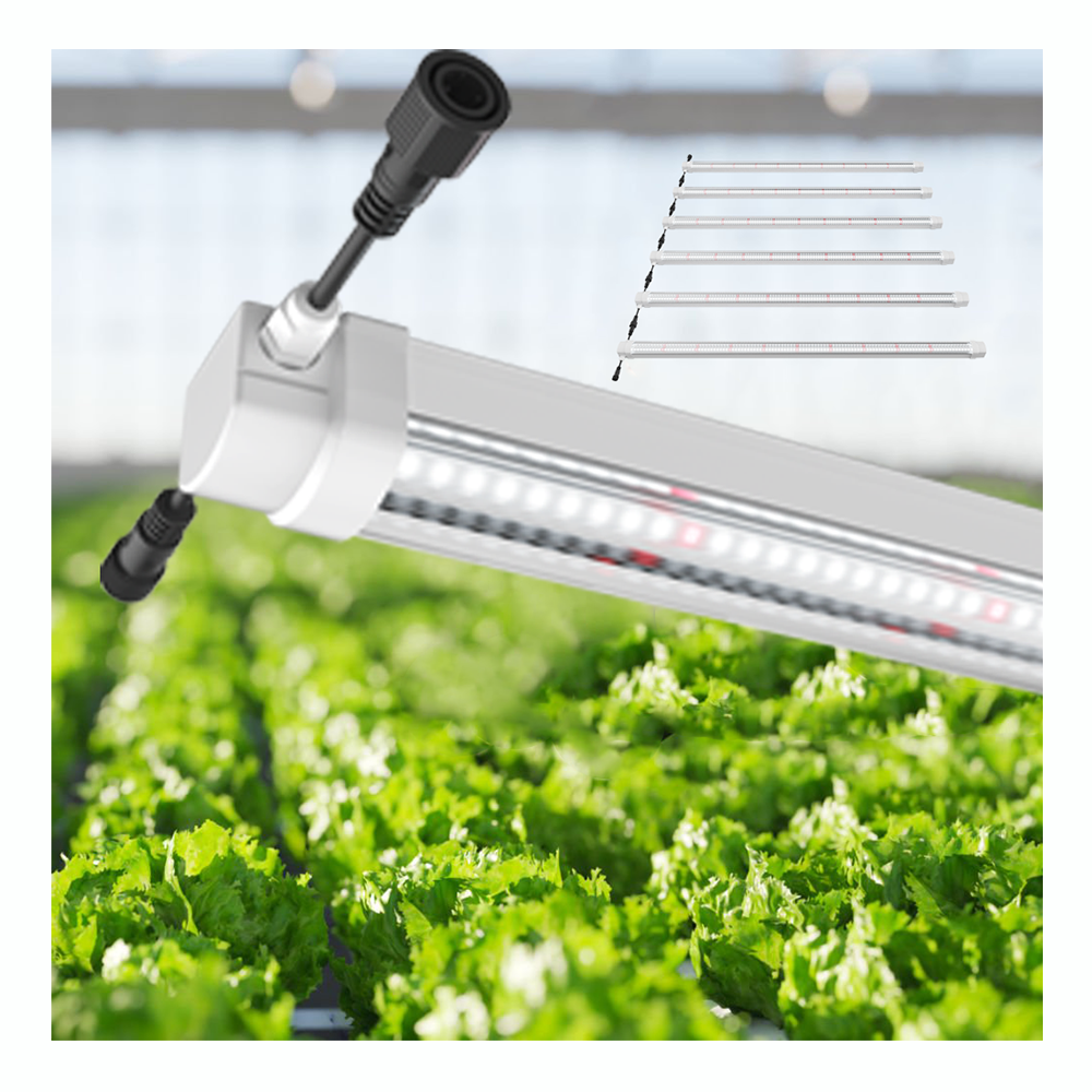 Waterproof LED Grow Light Tube Full Spectrum Enhances Growth Vegetables Fruits Vertical Farm Greenhouse Hydroponic Plants