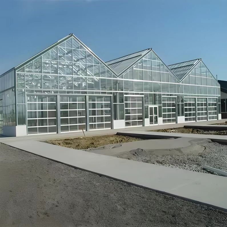 Wholesale China Large Steel Framework Tunnel Agriculture Greenhouse Square Pattern Plant High Quality Large Glass Greenhouse