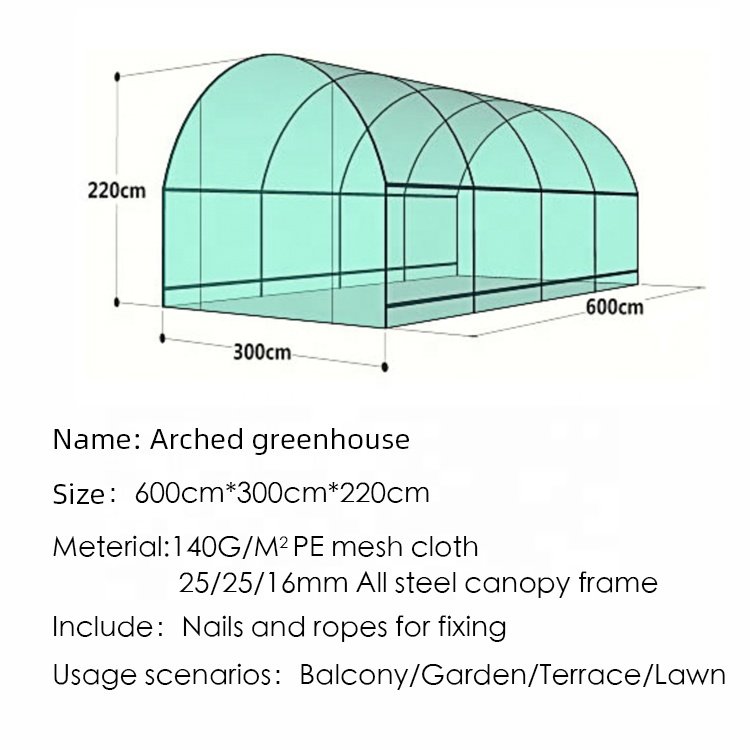 Winter Season Backyard Outdoor Plastic Frames Portable Garden Tunnel Home Use Small Walk in Poly Tunnel Greenhouse for sale