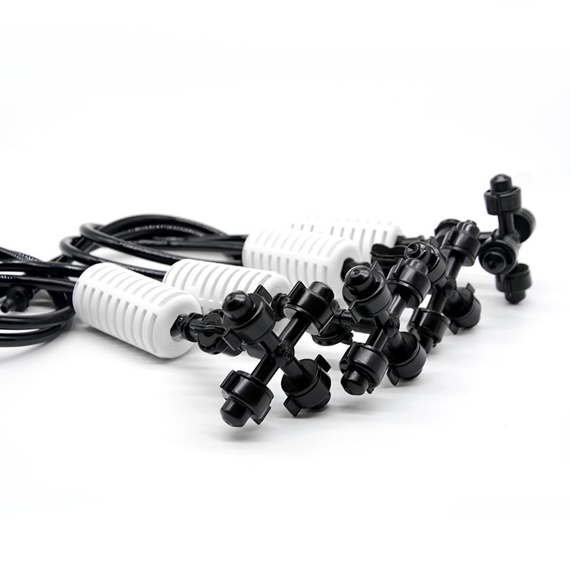 Four Way Cross Misting Irrigation System Micro Sprinkler Fogger Spray Nozzle Garden Hanging Sprinkler