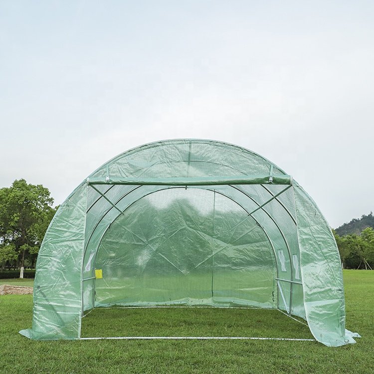 300x300x200cm agricultural greenhouses portable round top poly tunnel greenhouse for flower growing