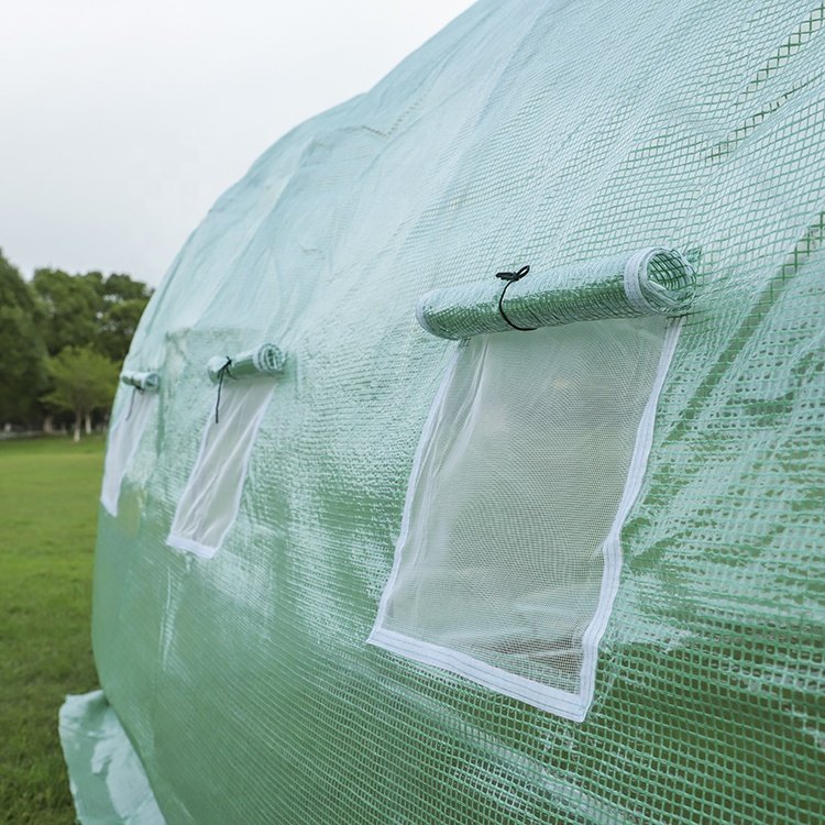 300x300x200cm agricultural greenhouses portable round top poly tunnel greenhouse for flower growing