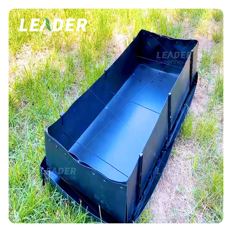 agricultural tunnel greenhouse hydroponic system black/white PP growing gutter soilless cultivation strawberry with drain spacer