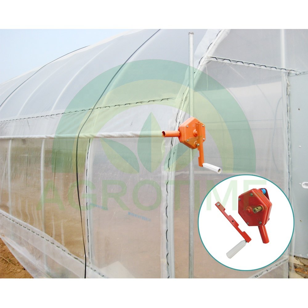Manual korea greenhouse roll up machine Greenhouse Manual Film roll up Crank unit sidewall Ventilation
