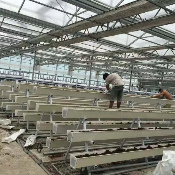 Nursery Greenhouse With Vertical Aeroponics System Piping Type hydroponic grow system NFT Farm hydroponic system