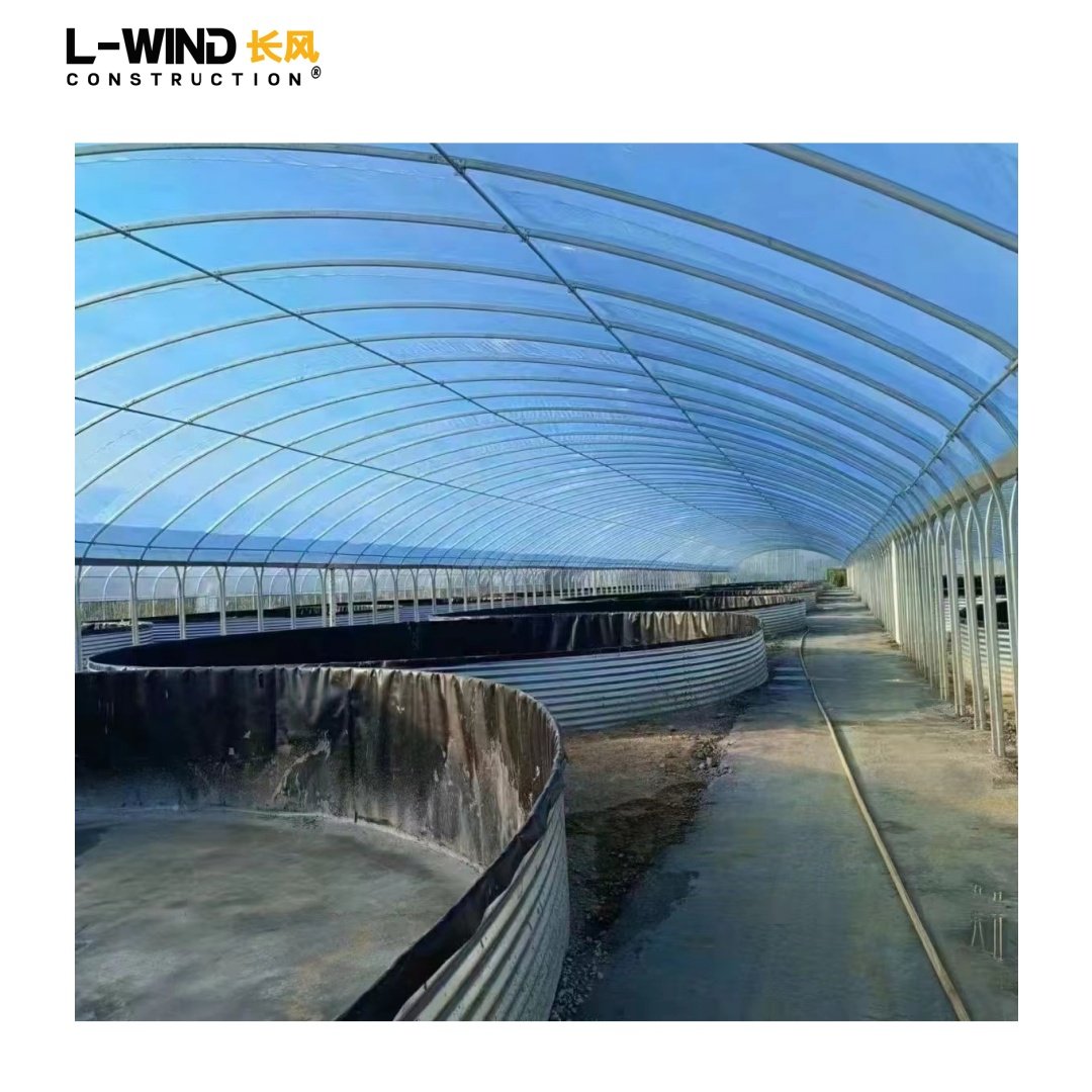 Hot Selling Ecological Greenhouse Plastic Film Fish Pond Green House With Fish Greenhouse