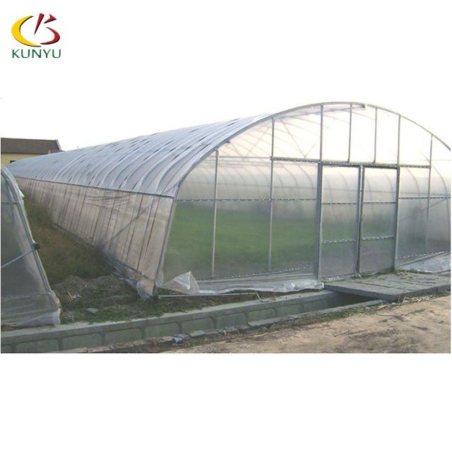 Foshan Kunyu Customized Size Single Span Vegetable Garden Greenhouse