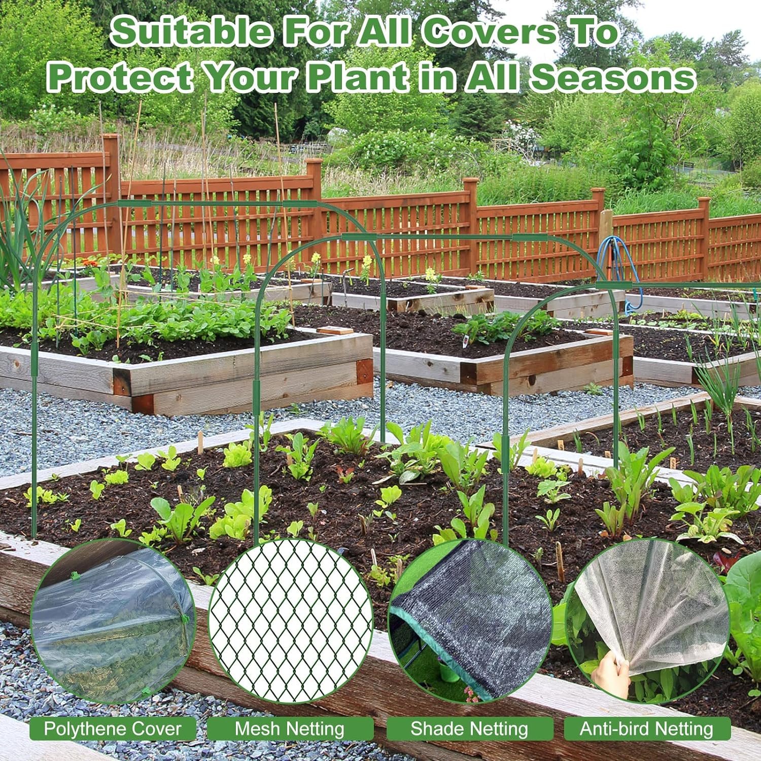 Easy installation of greenhouse tunnel hoops, garden plant cultivation greenhouses, vegetable protection rooms