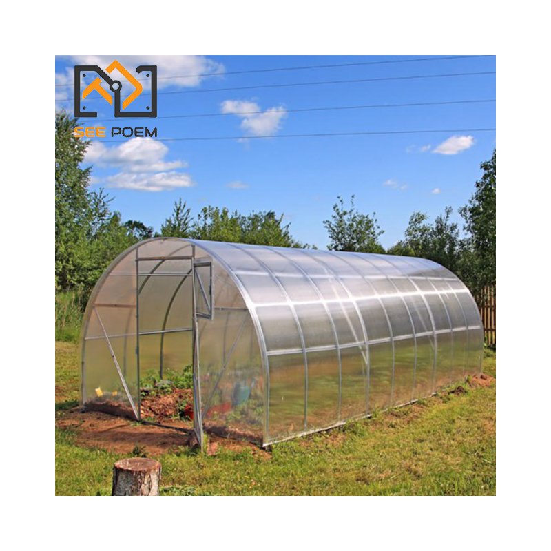 Wholesale Heavy Duty Commercial Garden Greenhouse with Polycarbonate Sheet With Steel Base