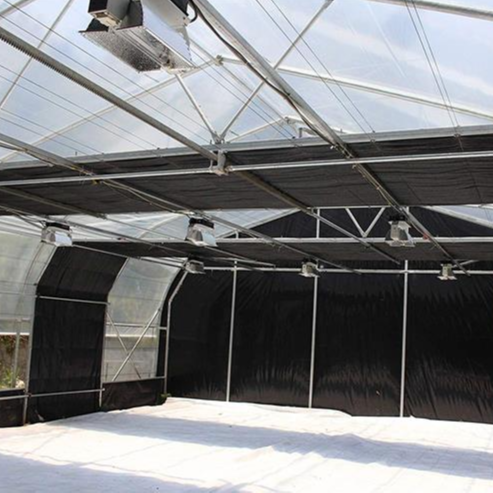 Medial plants growing 100% blackout curtains light deprivation greenhouse for hemp