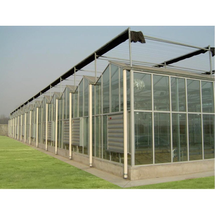 Aluminum Frame Agricultural Tempered Glass Greenhouse Commercial Green House Climate Control Greenhouse