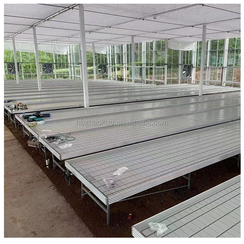 greenhouse grow table 4x4 flood trays ebb flow tables Trays ebb and flow rolling benches