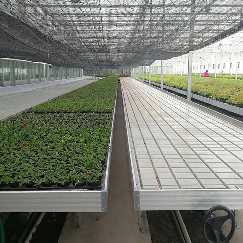 greenhouse grow table 4x4 flood trays ebb flow tables Trays ebb and flow rolling benches